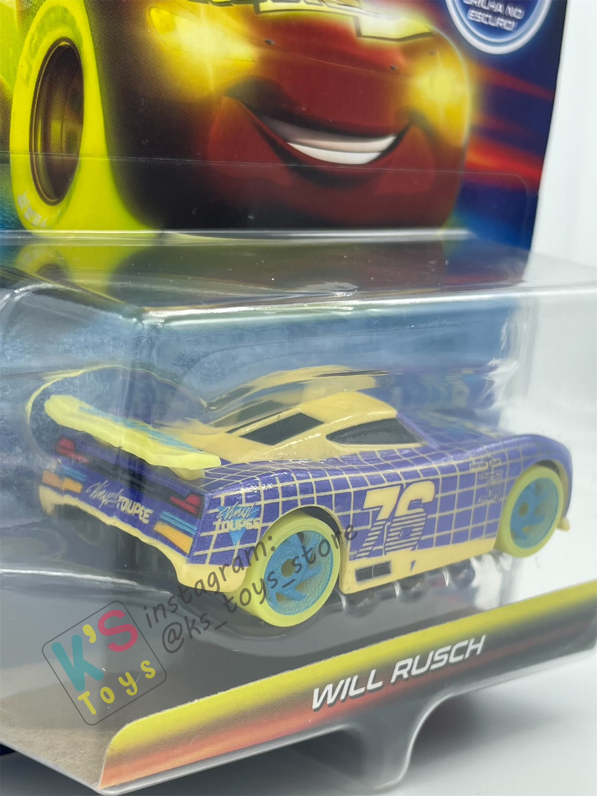GLOW RACERS Disney Pixar Cars by MATTEL, WILL RUSCH - NEW RELEASE 2024 - BNIP