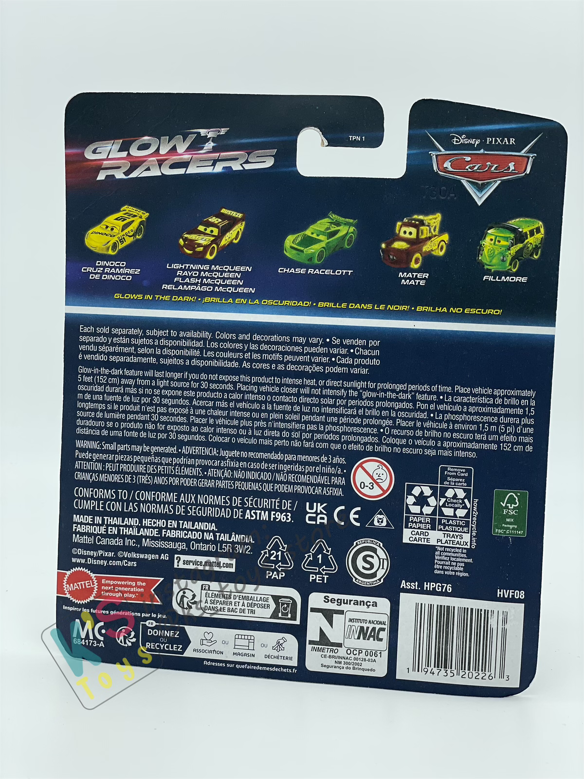 GLOW RACERS Disney Pixar Cars by MATTEL, WILL RUSCH - NEW RELEASE 2024 - BNIP