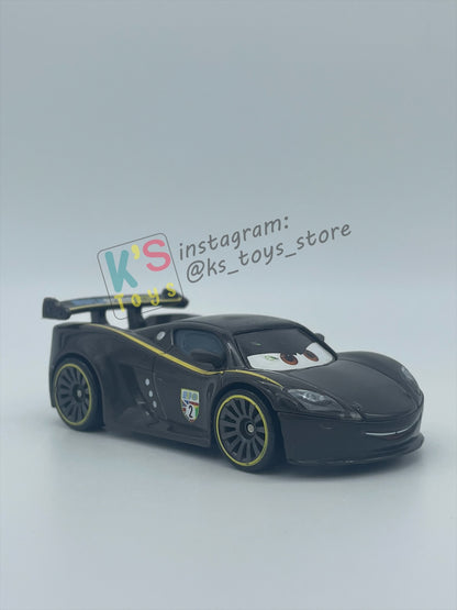 PRE-OWNED / LOOSE DISNEY PIXAR CARS BY MATTEL - "LEWIS HAMILTON" - CARS 2 SERIES - PLAYED WITH GOOD CONDITION - READ DESCRIPTION!!!!!!!!!!!