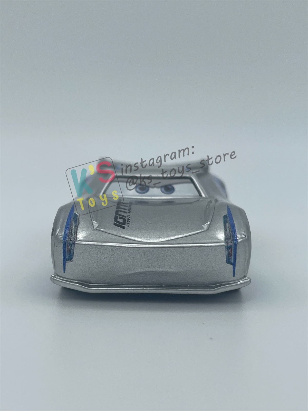 PRE-OWNED / LOOSE DISNEY PIXAR CARS BY MATTEL - "SILVER JACKSON STORM" - SILVER METALLIC FINISH SERIES - MINT / NEAR MINT CONDITION - READ DESCRIPTION!!!!!!!!!!!