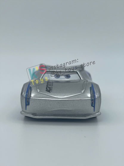 PRE-OWNED / LOOSE DISNEY PIXAR CARS BY MATTEL - "SILVER JACKSON STORM" - SILVER METALLIC FINISH SERIES - MINT / NEAR MINT CONDITION - READ DESCRIPTION!!!!!!!!!!!