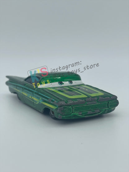 PRE-OWNED / LOOSE DISNEY PIXAR CARS BY MATTEL - "GREEN RAMONE" - PLAYED WITH CONDITION - READ DESCRIPTION!!!!!!!!!!!
