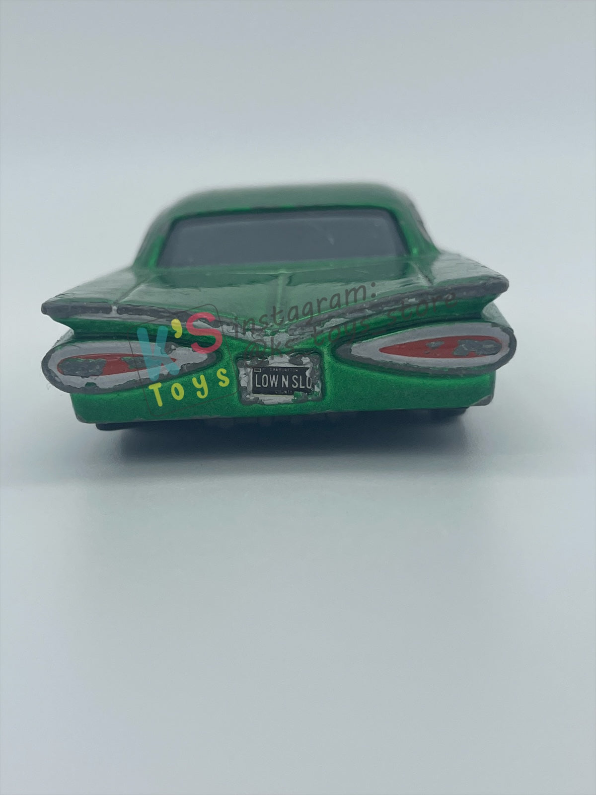 PRE-OWNED / LOOSE DISNEY PIXAR CARS BY MATTEL - "GREEN RAMONE" - PLAYED WITH CONDITION - READ DESCRIPTION!!!!!!!!!!!