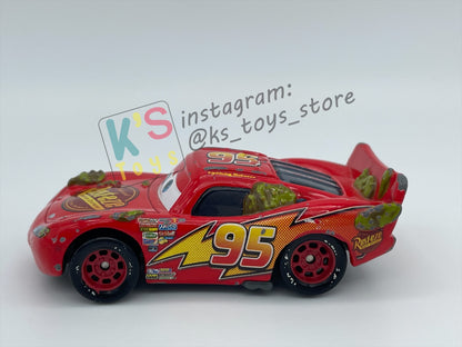 PRE-OWNED / LOOSE DISNEY PIXAR CARS BY MATTEL - "CACTUS LIGHTNING MCQUEEN" - CARS SERIES - PLAYED WITH GOOD CONDITION - READ DESCRIPTION!!!!!!!!!!!