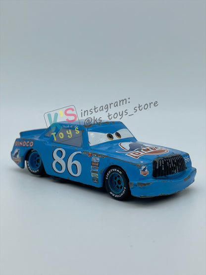 PRE-OWNED / LOOSE DISNEY PIXAR CARS BY MATTEL - "DINOCO CHICK HICKS" - PLAYED WITH CONDITION - READ DESCRIPTION!!!!!!!!!!!