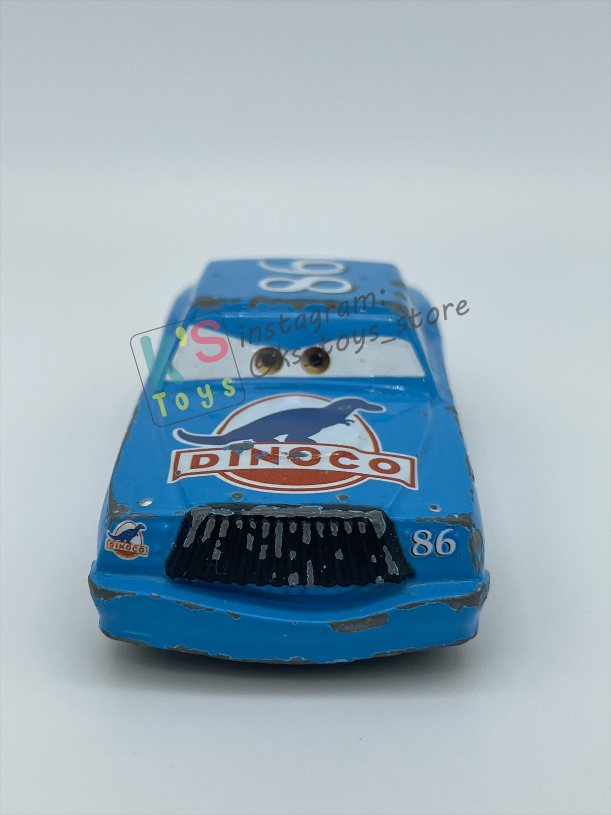 PRE-OWNED / LOOSE DISNEY PIXAR CARS BY MATTEL - "DINOCO CHICK HICKS" - PLAYED WITH CONDITION - READ DESCRIPTION!!!!!!!!!!!