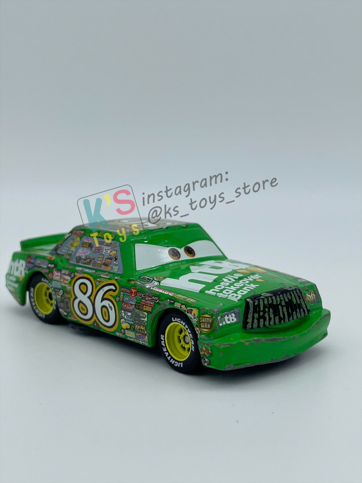 PRE-OWNED / LOOSE DISNEY PIXAR CARS BY MATTEL - "CHICK HICKS" - PLAYED WITH CONDITION - READ DESCRIPTION!!!!!!!!!!!