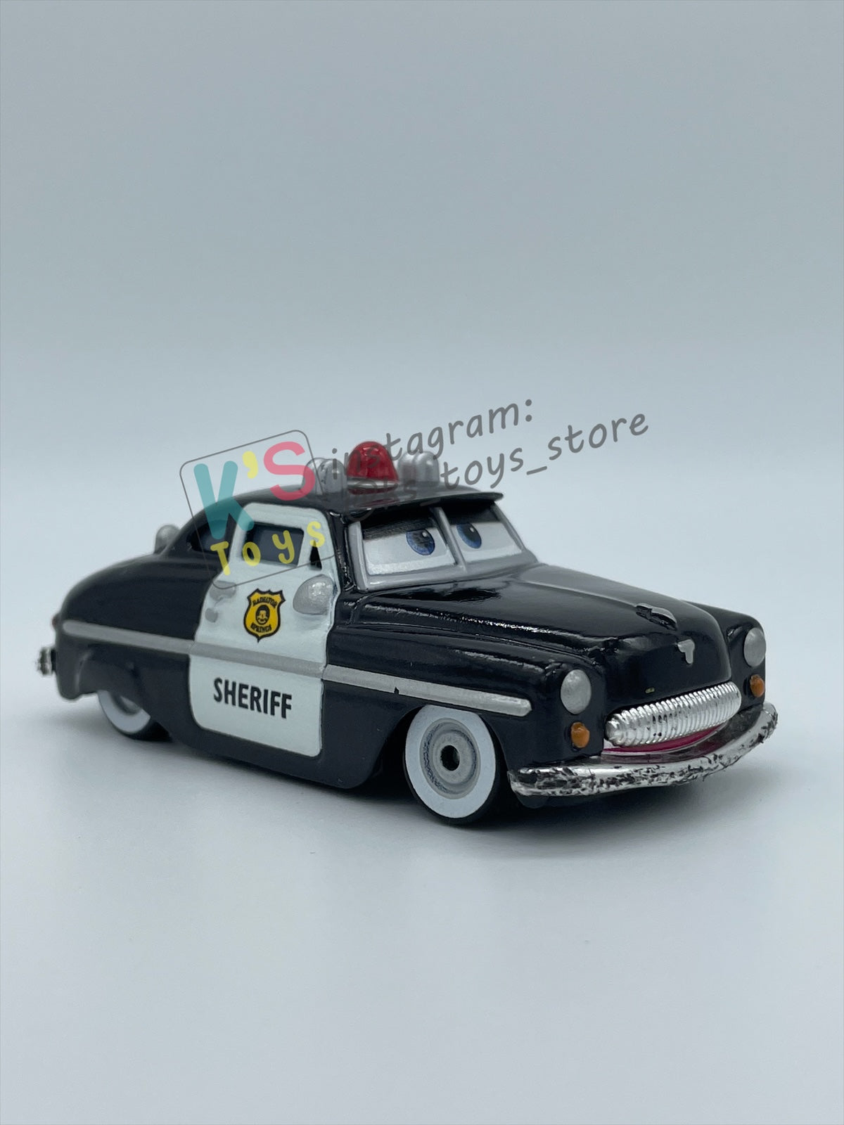 PRE-OWNED / LOOSE DISNEY PIXAR CARS BY MATTEL - "SHERIFF" - CARS SERIES - PLAYED WITH GOOD CONDITION - READ DESCRIPTION!!!!!!!!!!!