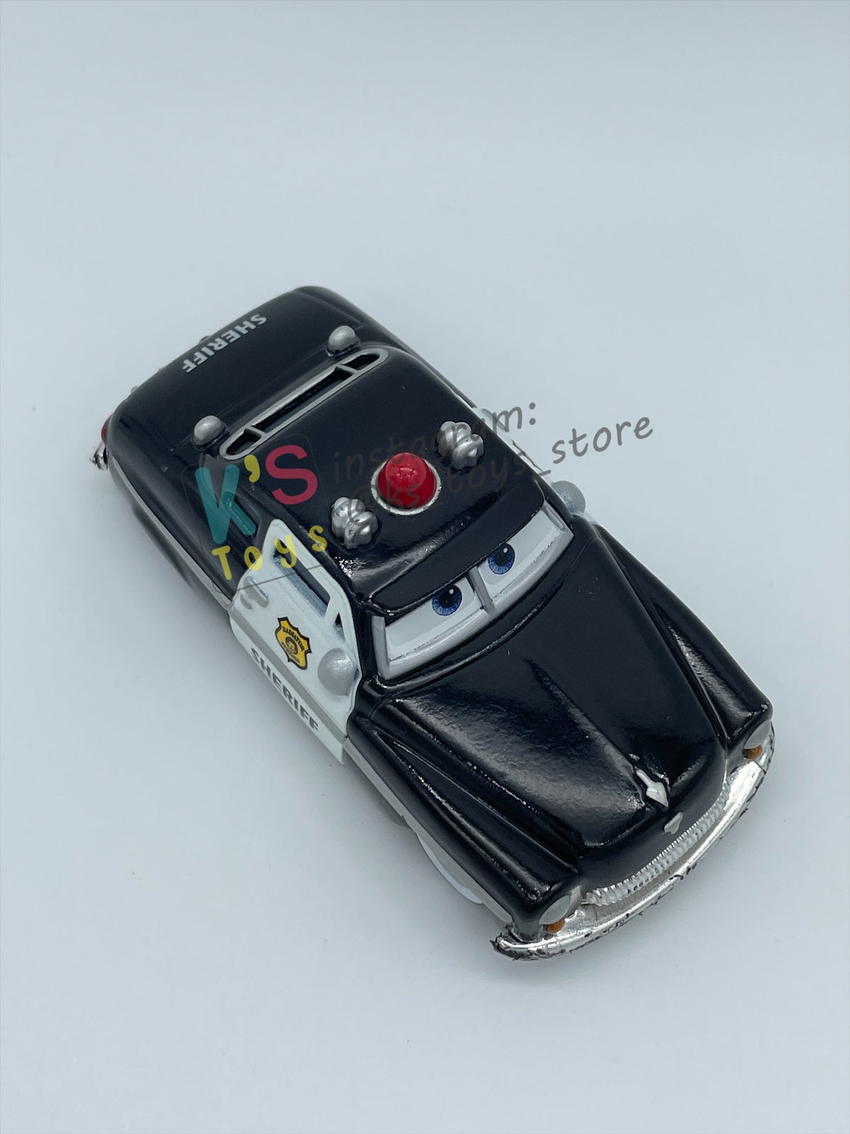 PRE-OWNED / LOOSE DISNEY PIXAR CARS BY MATTEL - "SHERIFF" - CARS SERIES - PLAYED WITH GOOD CONDITION - READ DESCRIPTION!!!!!!!!!!!