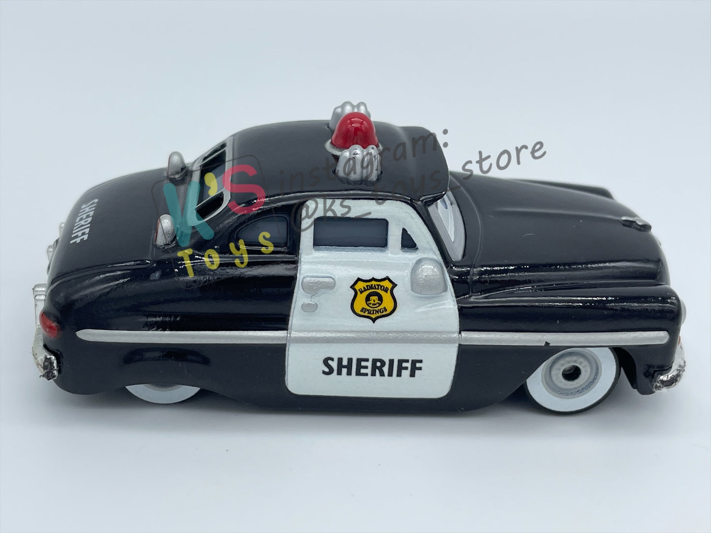 PRE-OWNED / LOOSE DISNEY PIXAR CARS BY MATTEL - "SHERIFF" - CARS SERIES - PLAYED WITH GOOD CONDITION - READ DESCRIPTION!!!!!!!!!!!