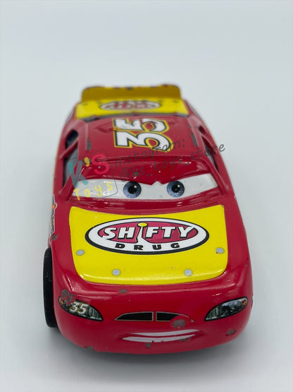 PRE-OWNED / LOOSE DISNEY PIXAR CARS BY MATTEL - "KEVING RACINGTIRE RUBBER TIRES" - PLAYED WITH CONDITION - READ DESCRIPTION!!!!!!!!!!!