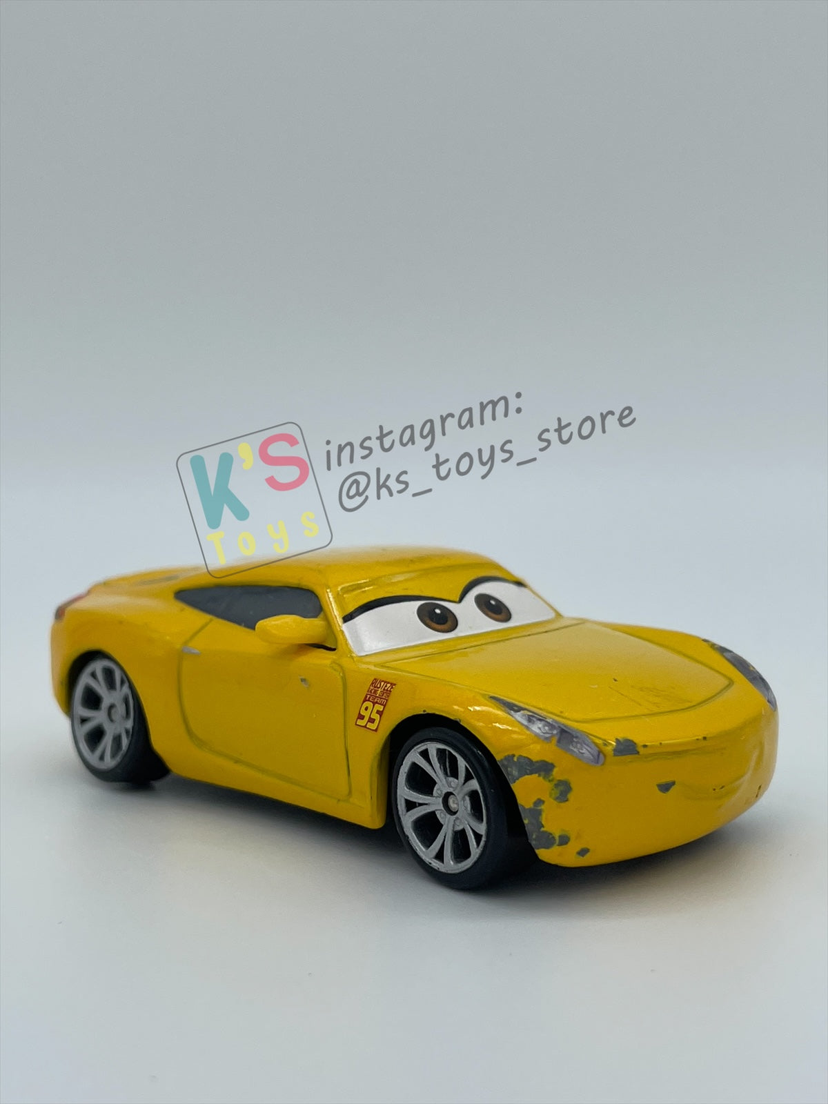 PRE-OWNED / LOOSE DISNEY PIXAR CARS BY MATTEL - "CRUZ RAMIREZ" - PLAYED WITH CONDITION - READ DESCRIPTION!!!!!!!!!!!