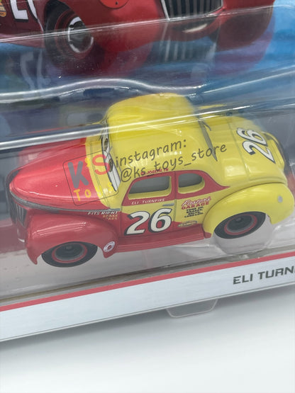 Disney Pixar Cars 1:55 2-Pack Heyday Junior Moon and Eli Turnpike, Doc's Racing Days - BNIP