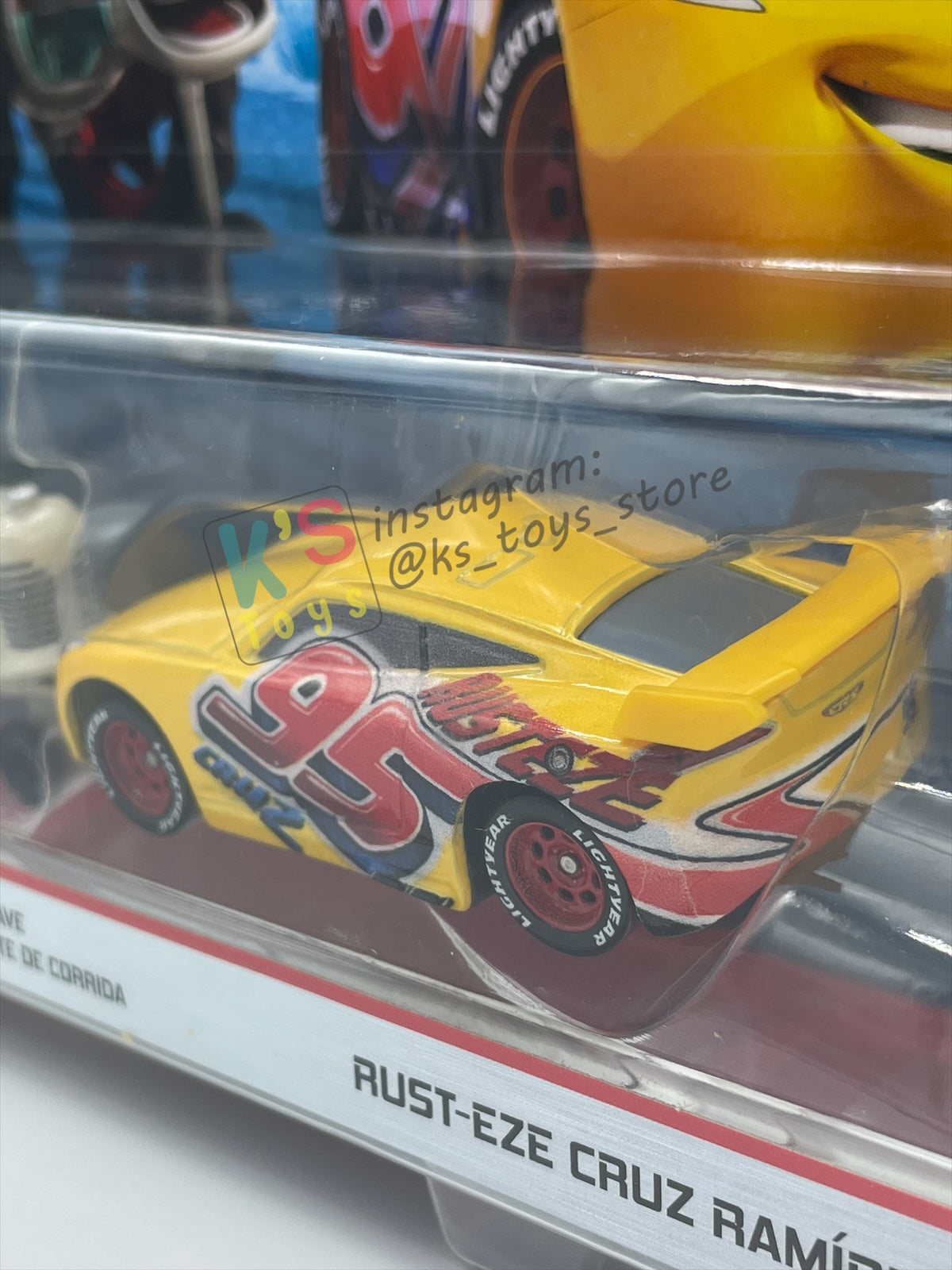 Disney Pixar Cars 1:55 2-Pack Bumper Save Racing Tractor and Rust-eze Cruz Ramirez - BNIP