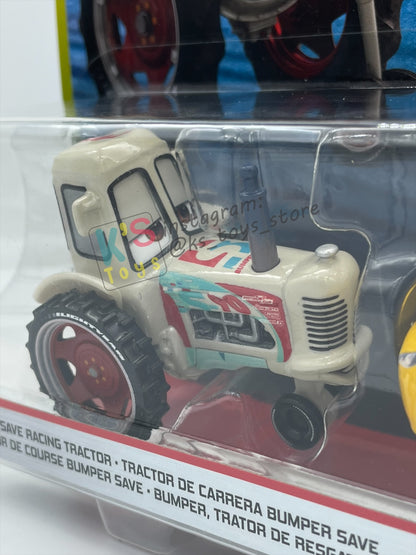 Disney Pixar Cars 1:55 2-Pack Bumper Save Racing Tractor and Rust-eze Cruz Ramirez - BNIP