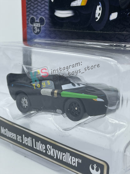 DISNEY PIXAR CARS 1:55 BY MATTEL EXCLUSIVE DISNEY PARKS "LIGHTNING MCQUEEN AS JEDI LUKE SKYWALKER" - BNIP