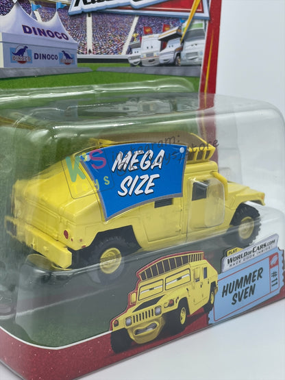 MEGA SIZE DISNEY PIXAR CARS BY MATTEL, HUMMER SVEN #11 - RACE ORAMA - BNIP