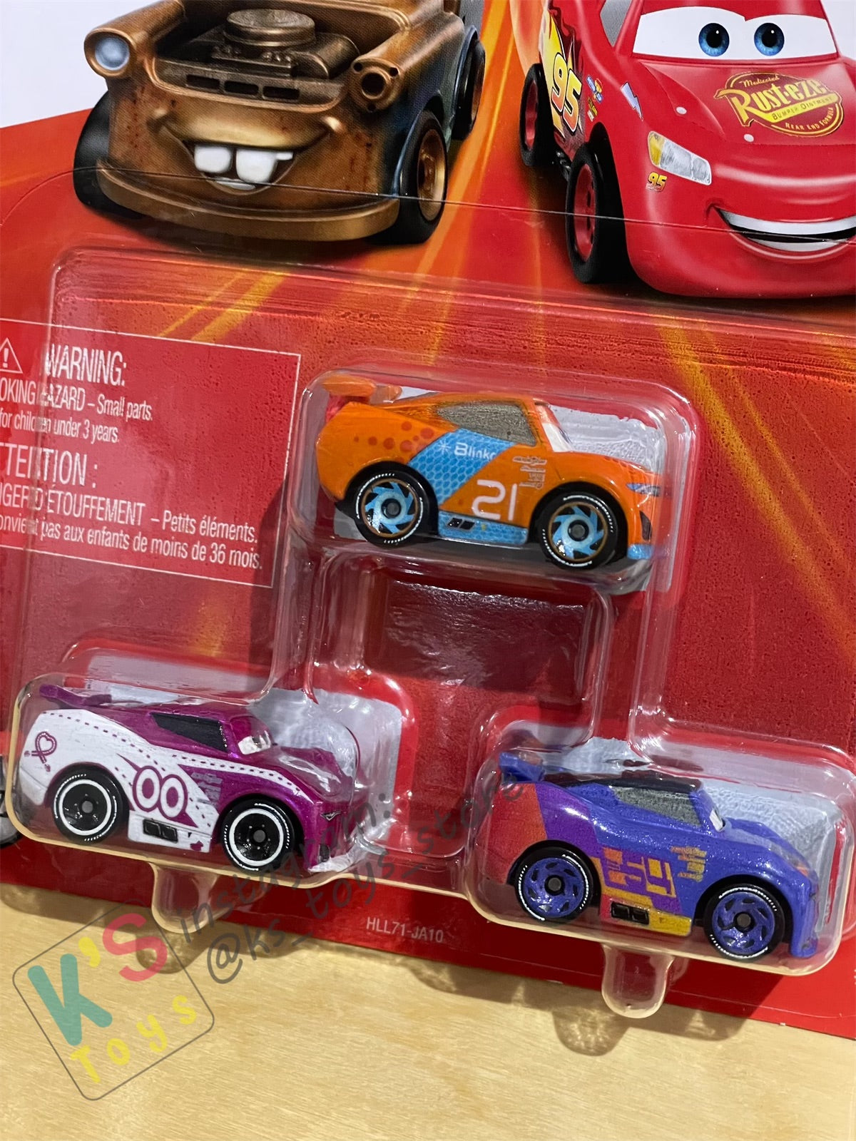 MINI RACERS DISNEY PIXAR CARS 3-PACK RYAN INSIDE LANEY, BARRY DEPEDAL, AND FLIP DOVER - BNIP