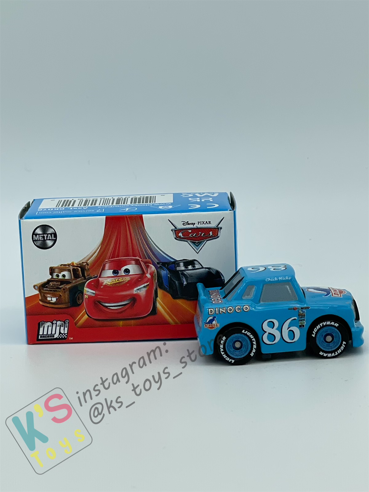 Mini Racers Pixar Disney Cars, 2022 Series 2 #17 DINOCO CHICK HICKS