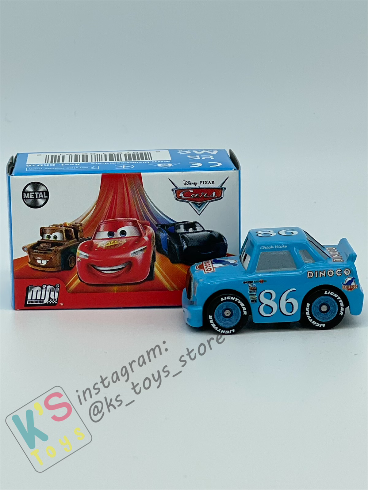 Mini Racers Pixar Disney Cars, 2022 Series 2 #17 DINOCO CHICK HICKS