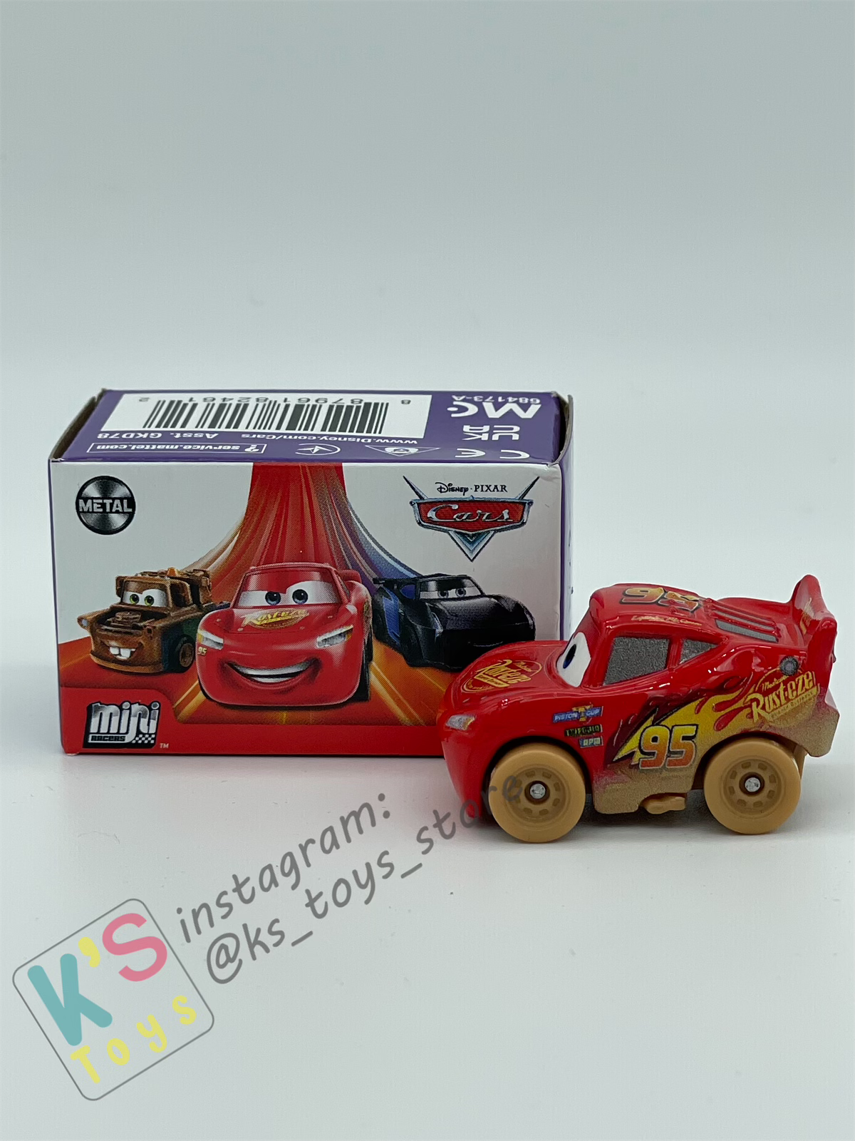 Mini Racers Pixar Disney Cars, 2022 Series 3 #28 DIRT TRACK LIGHTNING MCQUEEN