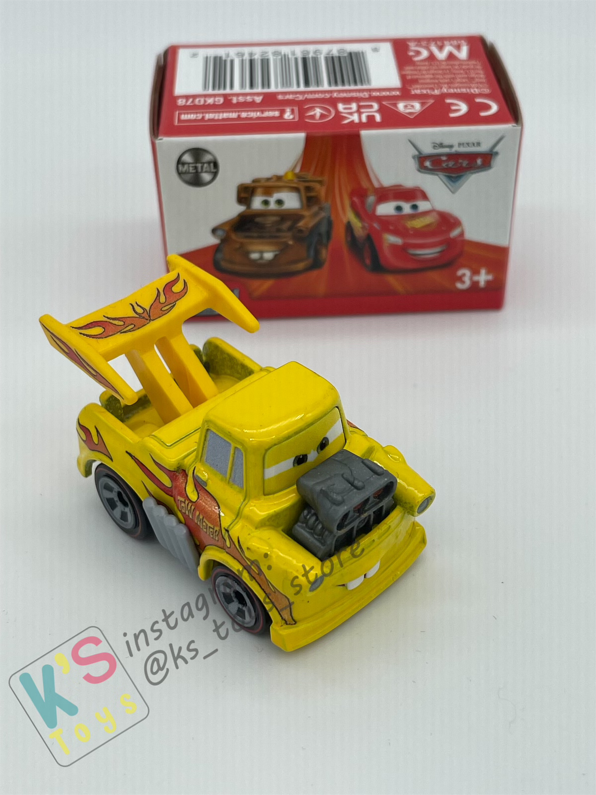 Mini Racers Pixar Disney Cars, 2024 Series 2 #14 HOTROD MATER- BNIB