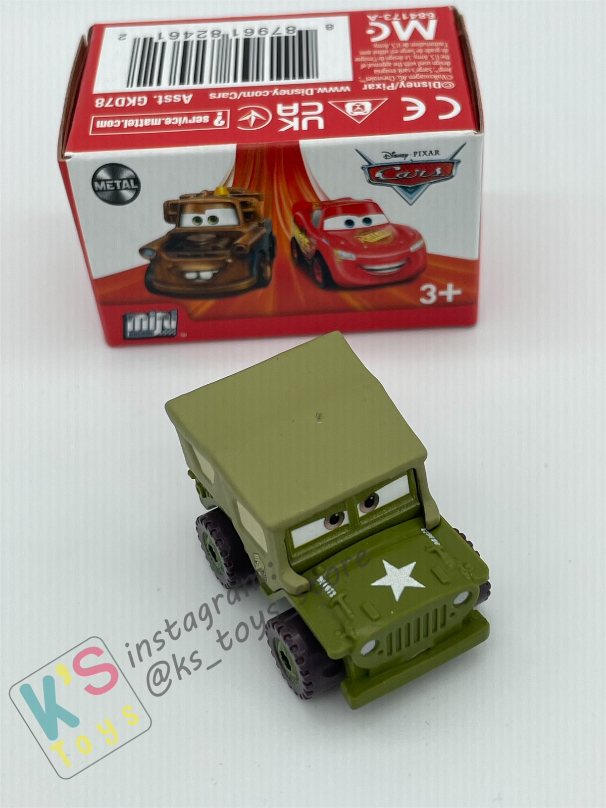 Mini Racers Pixar Disney Cars, 2024 Series 2 #18 SARGE - BNIB