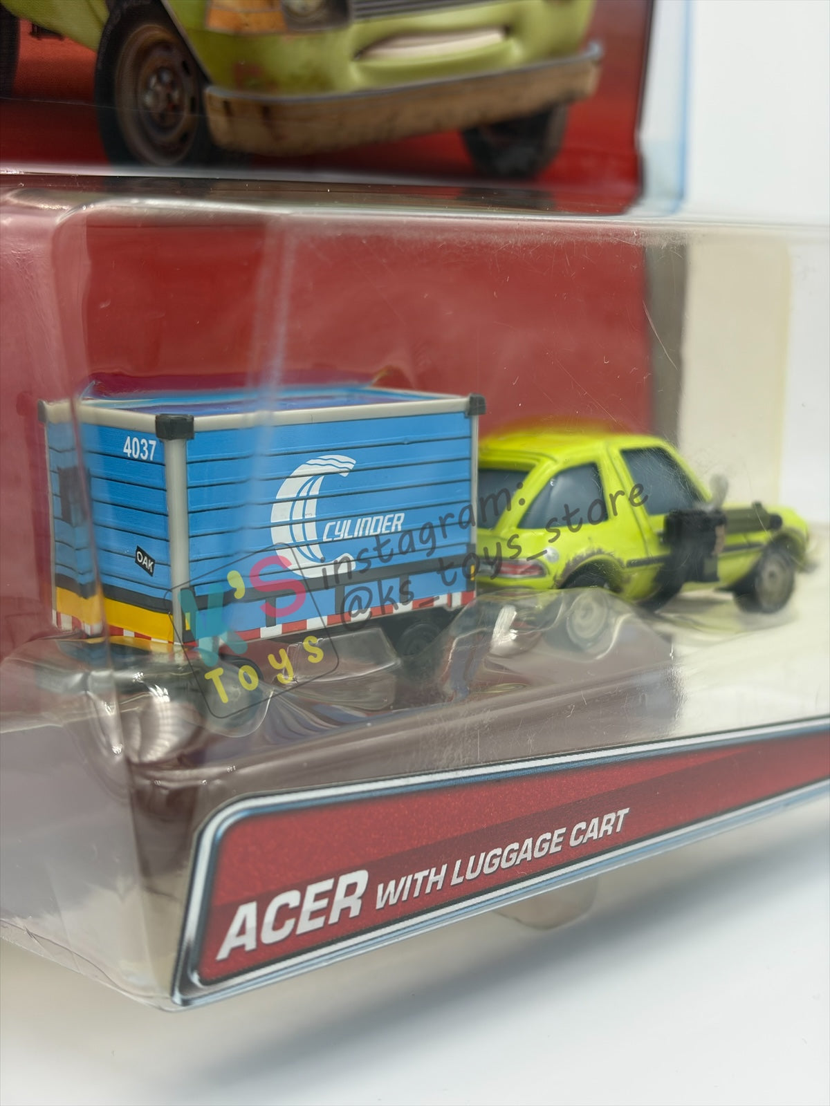 DELUXE DISNEY PIXAR CARS "ACER WITH LUGGAGE CART" AIRPORT ADVENTURE SERIES - BNIP