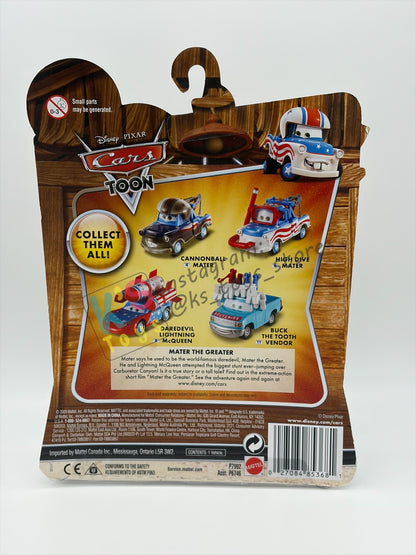 DELUXE DISNEY PIXAR CARS "DAREDEVIL LIGHTNING MCQUEEN" MATER THE GREATER SERIES - Cars Toon - BNIP