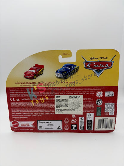 Disney Pixar Cars 1:55 by Mattel 2-Pack, "20TH ANNIVERSARY LIGHTNING MCQUEEN AND DOC HUDSON" - 2026 NEW RELEASE - 20TH ANNIVERSARY SERIES - BNIP