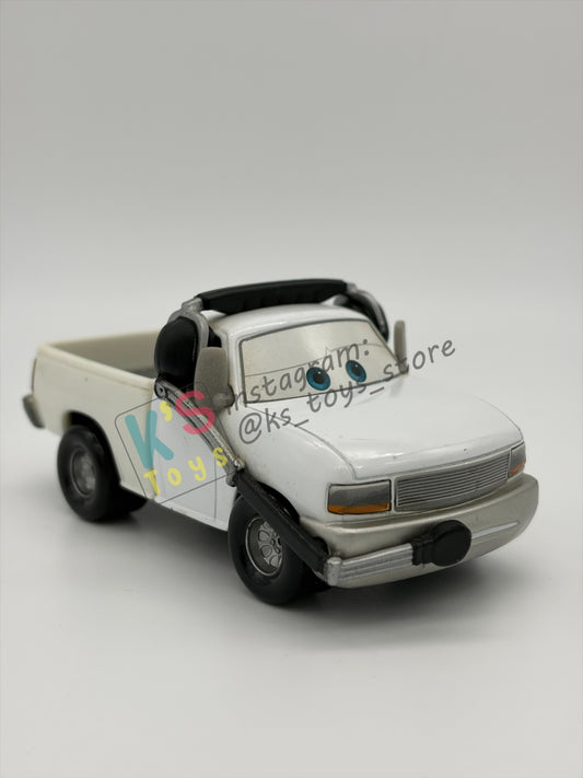 PRE-OWNED / LOOSE DISNEY PIXAR CARS BY MATTEL - "BRIAN FEE CLAMP" - LA SPEEDWAY SERIES - NEAR MINT CONDITION - READ DESCRIPTION!!!!!!!!!