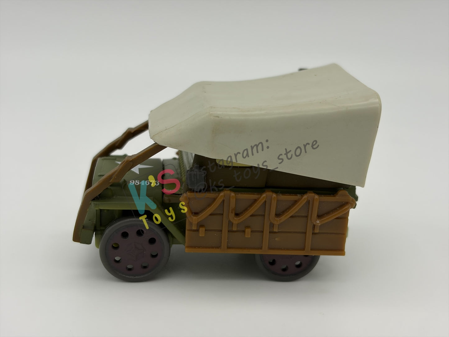 PRE-OWNED / LOOSE DISNEY PIXAR CARS BY MATTEL - "STANLEY DAYS SARGE" RADIATOR SPRINGS 500 1/2 SERIES - GOOD CONDITION - READ DESCRIPTION!!!!!!!!!!