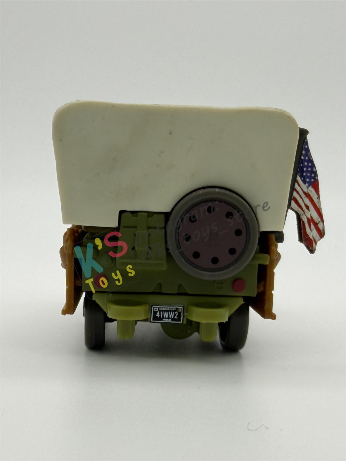 PRE-OWNED / LOOSE DISNEY PIXAR CARS BY MATTEL - "STANLEY DAYS SARGE" RADIATOR SPRINGS 500 1/2 SERIES - GOOD CONDITION - READ DESCRIPTION!!!!!!!!!!