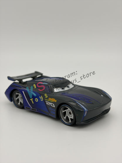 PRE-OWNED / LOOSE DISNEY PIXAR CARS BY MATTEL - "NASCAR JACKSON STORM" - NASCAR SERIES - NEAR MINT CONDITION AND MISSING ACCESSORIES - READ DESCRIPTION!!!!!!!!!