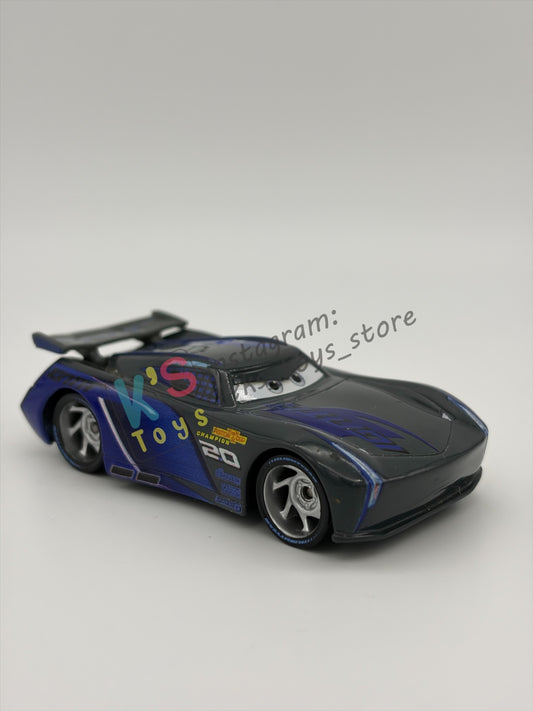 PRE-OWNED / LOOSE DISNEY PIXAR CARS BY MATTEL - "NASCAR JACKSON STORM" - NASCAR SERIES - NEAR MINT CONDITION AND MISSING ACCESSORIES - READ DESCRIPTION!!!!!!!!!