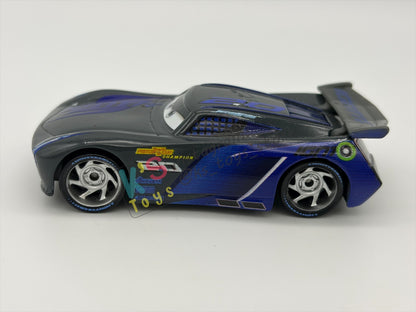 PRE-OWNED / LOOSE DISNEY PIXAR CARS BY MATTEL - "NASCAR JACKSON STORM" - NASCAR SERIES - NEAR MINT CONDITION AND MISSING ACCESSORIES - READ DESCRIPTION!!!!!!!!!
