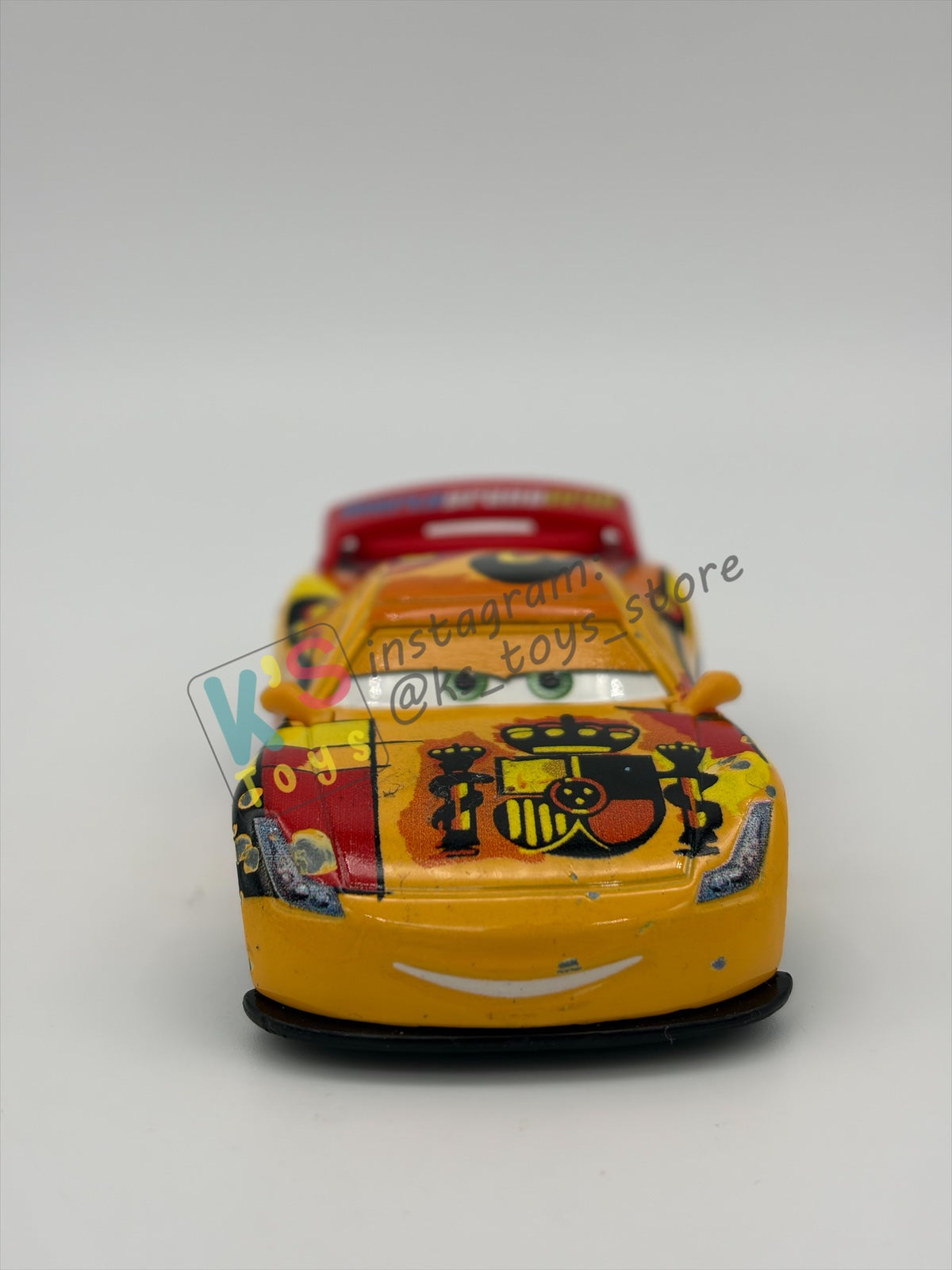 PRE-OWNED / LOOSE DISNEY PIXAR CARS BY MATTEL - "MIGUEL CAMINO" - CARS 2 SERIES - PLAYED CONDITION - READ DESCRIPTION!!!!!!!!!!!