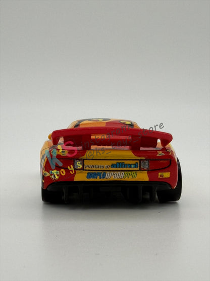 PRE-OWNED / LOOSE DISNEY PIXAR CARS BY MATTEL - "MIGUEL CAMINO" - CARS 2 SERIES - PLAYED CONDITION - READ DESCRIPTION!!!!!!!!!!!