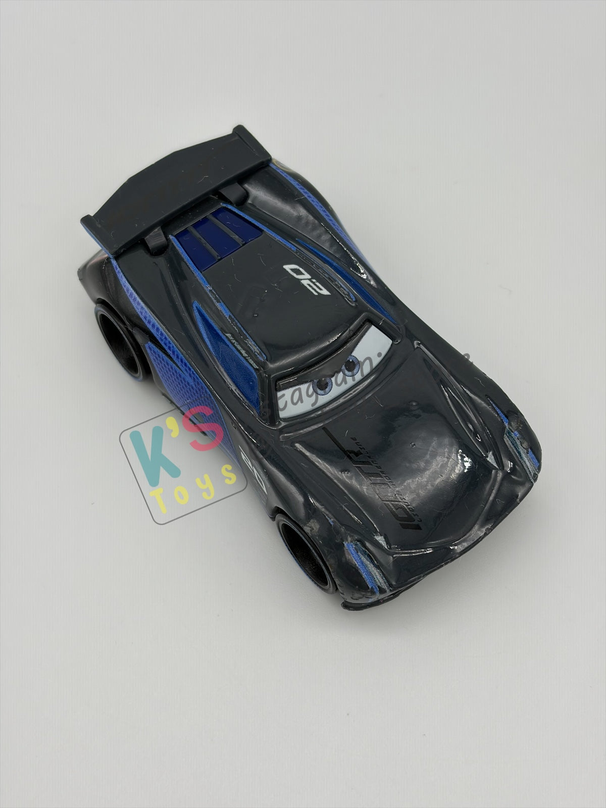 PRE-OWNED / LOOSE DISNEY PIXAR CARS BY MATTEL - "JACKSON STORM" - CARS 3 NEXT-GEN SERIES - PLAYED CONDITION - READ DESCRIPTION!!!!!!!!!!!