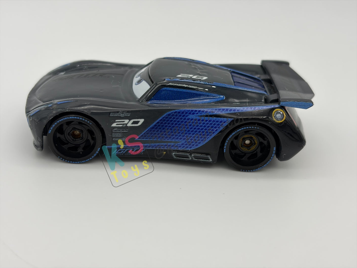 PRE-OWNED / LOOSE DISNEY PIXAR CARS BY MATTEL - "JACKSON STORM" - CARS 3 NEXT-GEN SERIES - PLAYED CONDITION - READ DESCRIPTION!!!!!!!!!!!