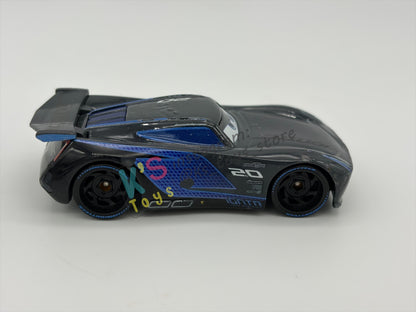 PRE-OWNED / LOOSE DISNEY PIXAR CARS BY MATTEL - "JACKSON STORM" - CARS 3 NEXT-GEN SERIES - PLAYED CONDITION - READ DESCRIPTION!!!!!!!!!!!