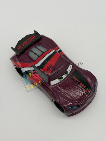 PRE-OWNED / LOOSE DISNEY PIXAR CARS BY MATTEL - "AARON CLOCKER” - CARS 3 NEXT-GEN SERIES - GOOD CONDITION - READ DESCRIPTION!!!!!!!!!!!