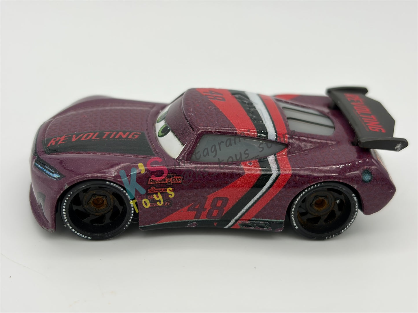 PRE-OWNED / LOOSE DISNEY PIXAR CARS BY MATTEL - "AARON CLOCKER” - CARS 3 NEXT-GEN SERIES - GOOD CONDITION - READ DESCRIPTION!!!!!!!!!!!