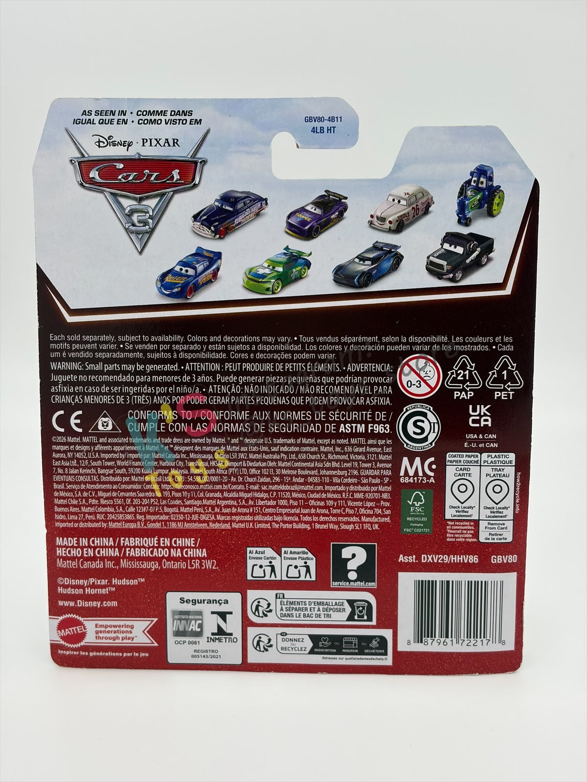 DISNEY PIXAR CARS 1:55 BY MATTEL - "HOT ROD SMOKEY" 2026 RE-RELEASED 20TH ANNIVERSARY CARD - BNIP