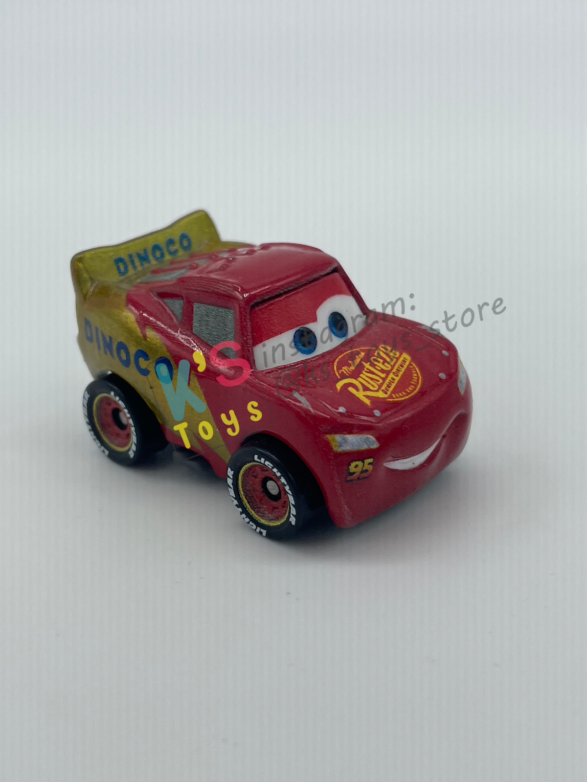 Loose Mini Racers Pixar Disney Cars, DINOCO WRAP LIGHTNING MCQUEEN - Mint / Near Mint Condition