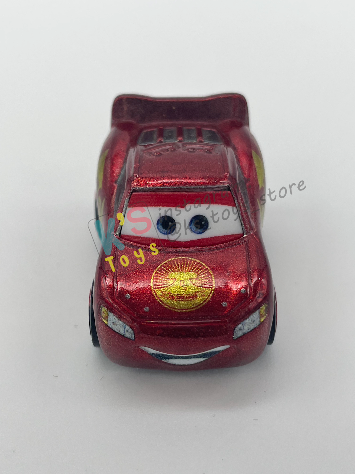 Loose Mini Racers Pixar Disney Cars, METALLIC ROAD TRIP LIGHTNING MCQUEEN - Mint / Near Mint Condition