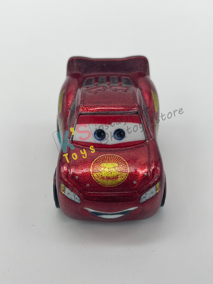 Loose Mini Racers Pixar Disney Cars, METALLIC ROAD TRIP LIGHTNING MCQUEEN - Mint / Near Mint Condition