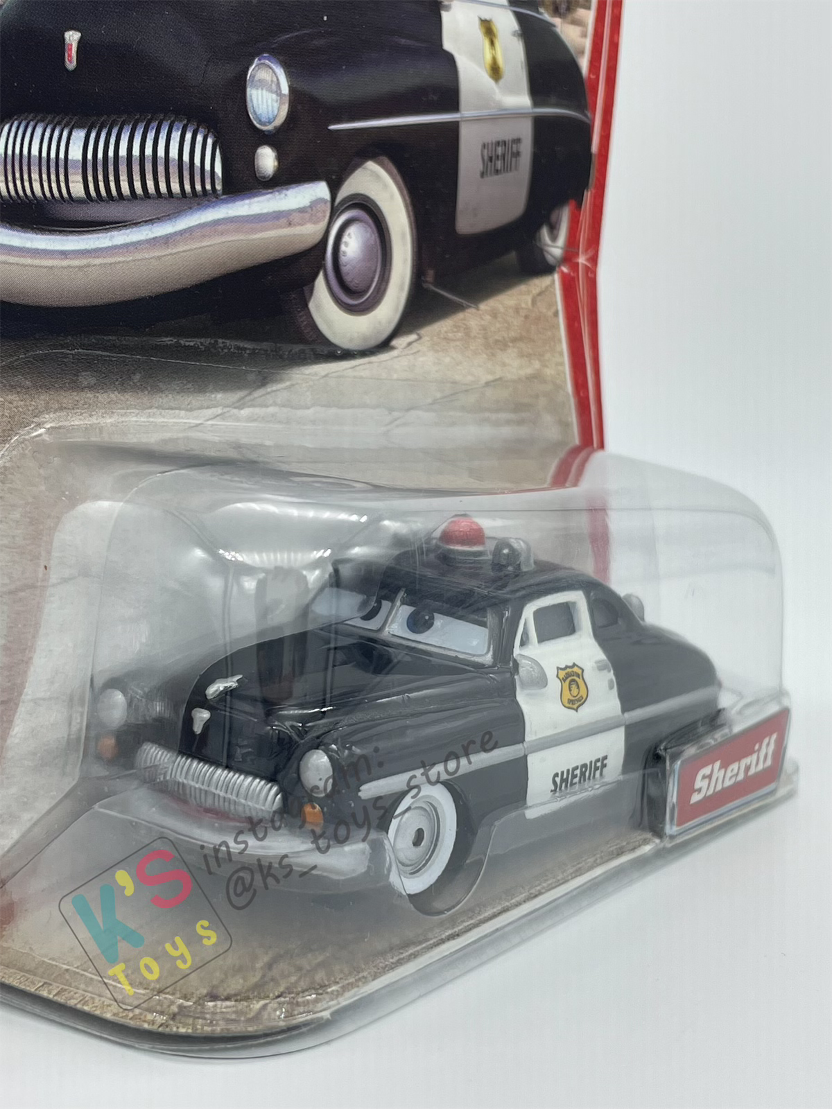 DISNEY PIXAR CARS 1:55 BY MATTEL, SHERIFF - FIRST RELEASE CARS SERIES - BNIP