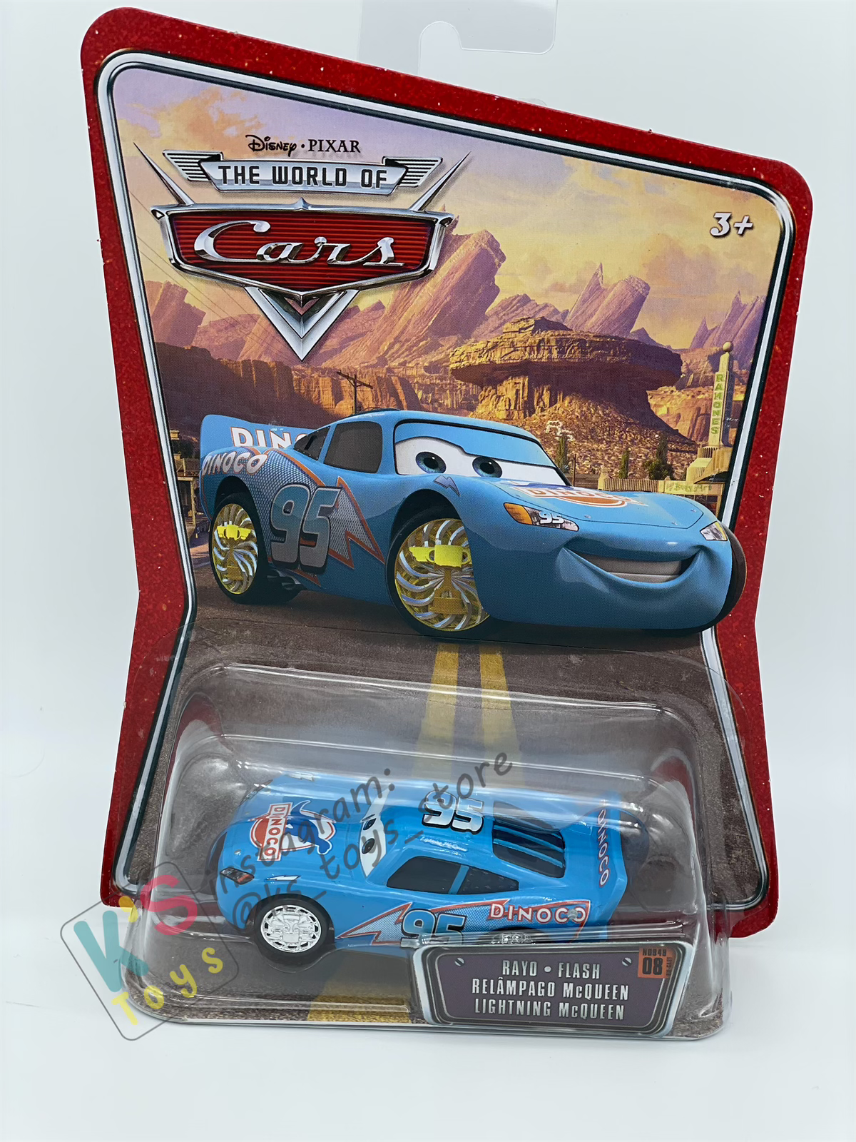 DISNEY PIXAR CARS 1:55 BY MATTEL, BLING BLING LIGHTNING MCQUEEN - THE WORLD OF CARS  SERIES - BNIP