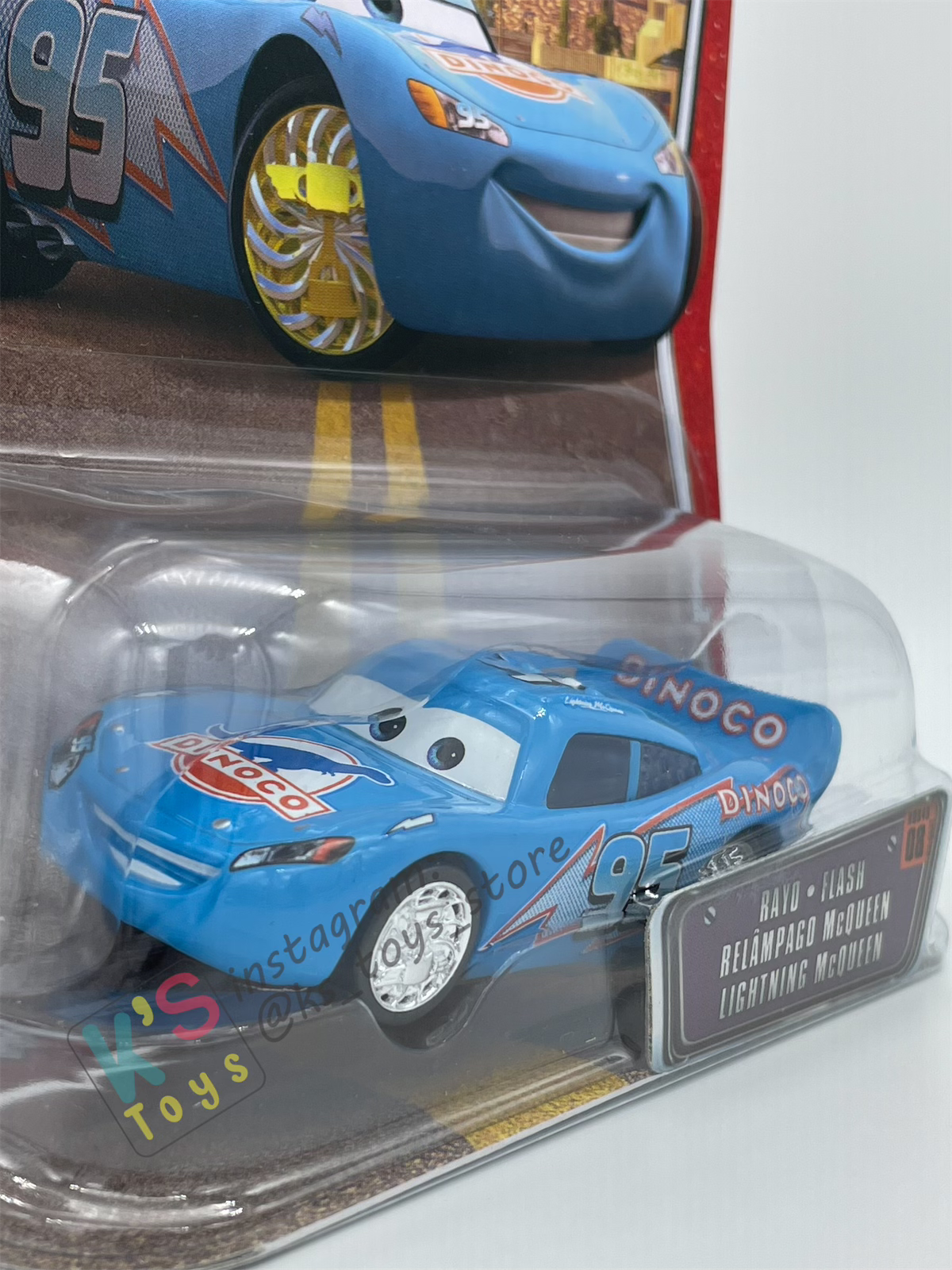 DISNEY PIXAR CARS 1:55 BY MATTEL, BLING BLING LIGHTNING MCQUEEN - THE WORLD OF CARS  SERIES - BNIP